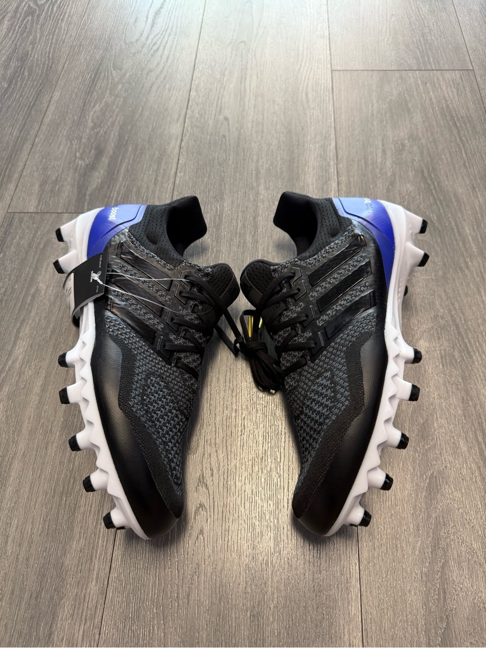 Adidas Ultraboost Football Cleats Black Blue Woven JP7410 Men’s Size 11.5 New